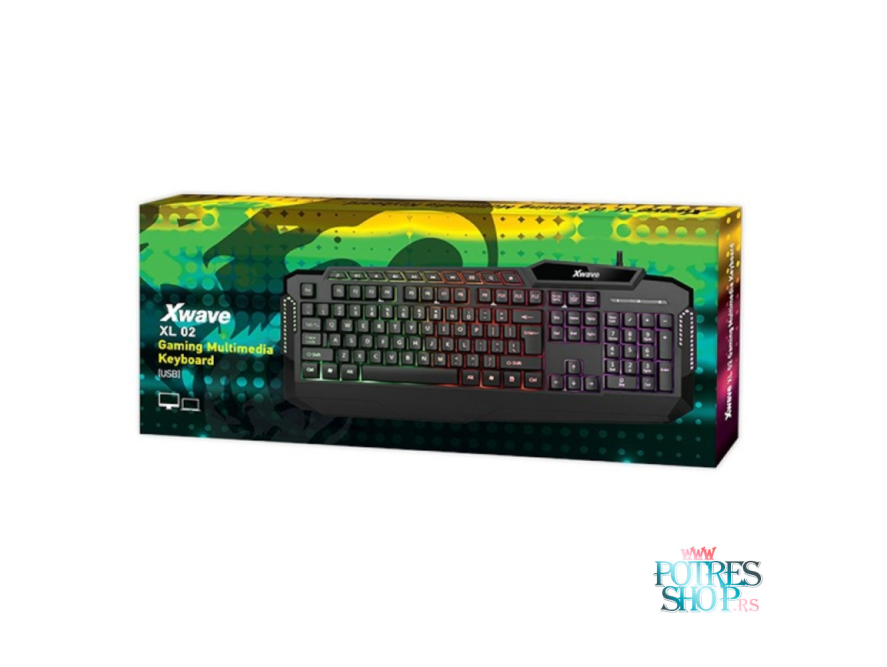 XWAVE GAMING TASTATURA MULTIMEDIJALNA SA RGB OSVETLJENJEM XL02