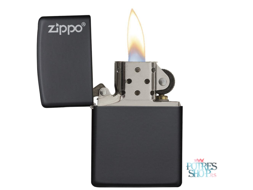 ZIPPO UPALJAC 218ZL ZIPPO LOGO BLACK  MATTE