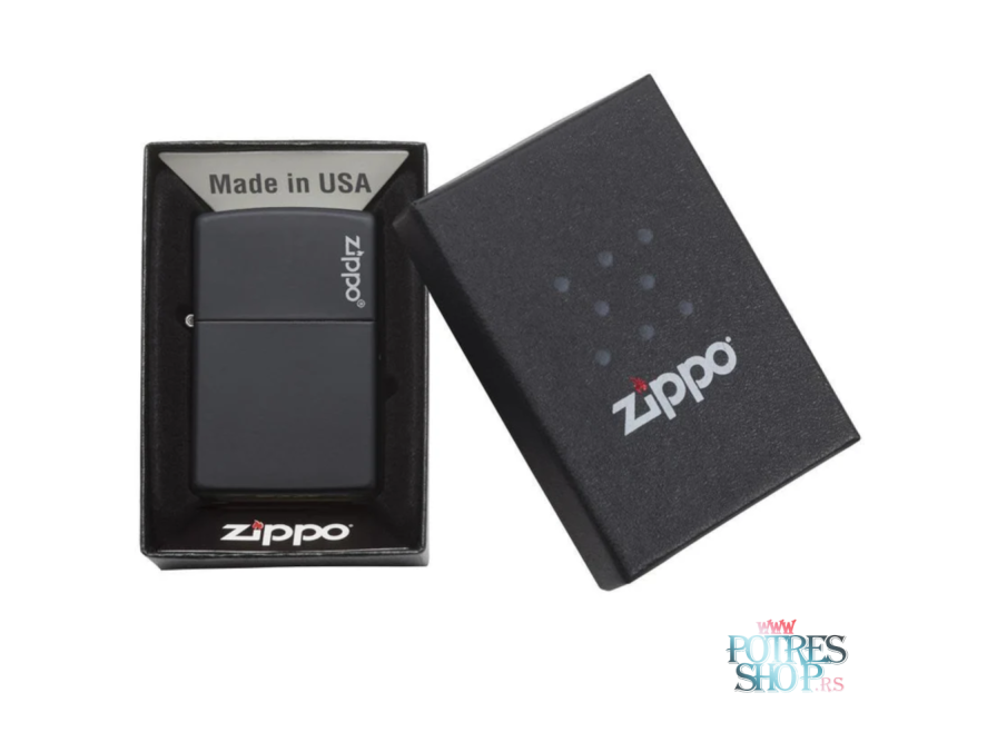 ZIPPO UPALJAC 218ZL ZIPPO LOGO BLACK  MATTE