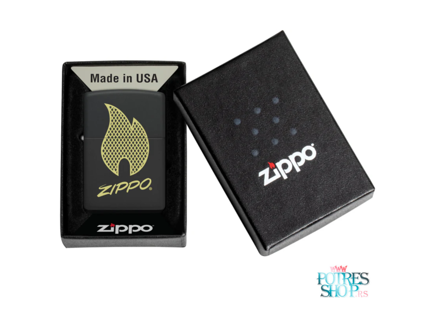 ZIPPO UPALJAC 29686 218PF18 SCRIPT LOGO DESIGN