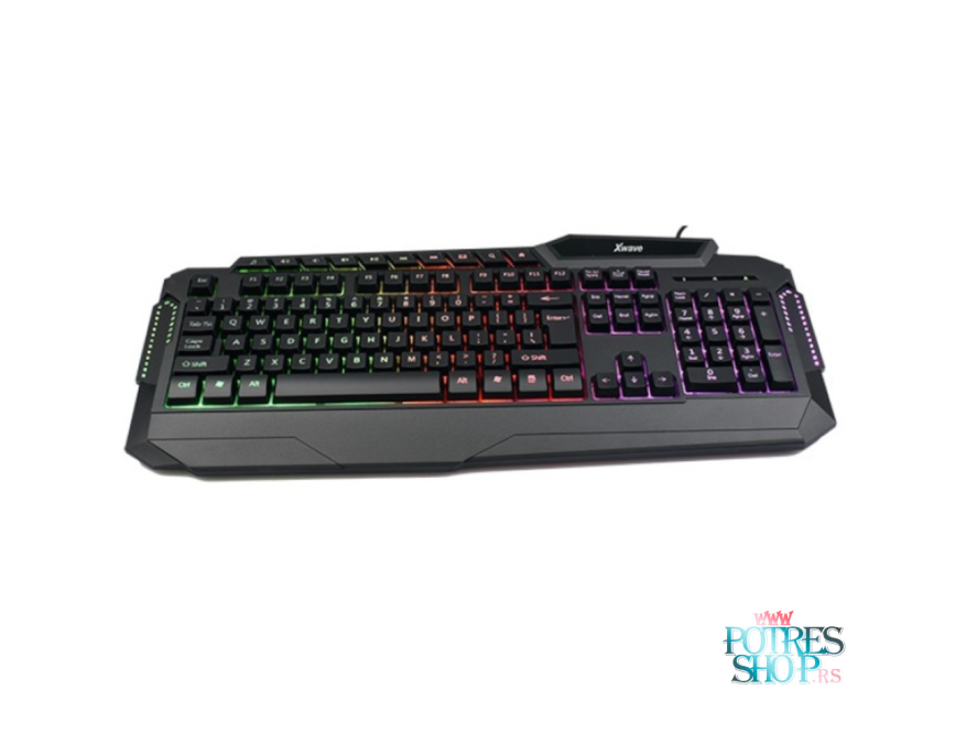 XWAVE GAMING TASTATURA MULTIMEDIJALNA SA RGB OSVETLJENJEM XL02